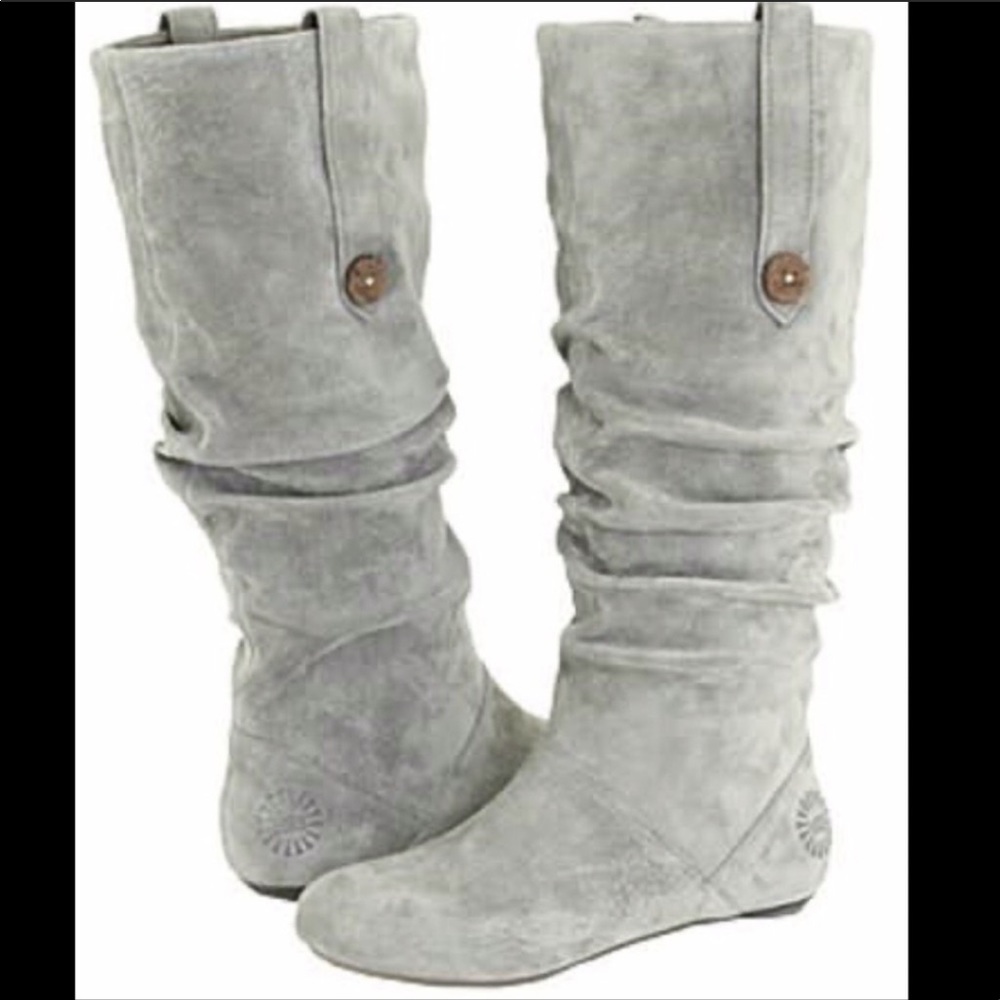 Ugg highkoo moss green/gray slouchy high boots 8